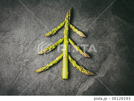 Food background. Christmas tree made from 36126293