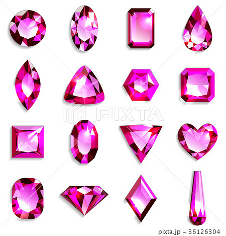宝石 ピンクのイラスト素材
