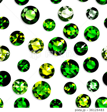 宝石 緑のイラスト素材