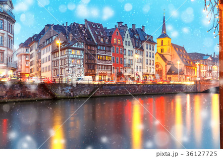 Christmas embankment in Strasbourg, Alsace Christmas embankment in Strasbourg, Alsace 36127725