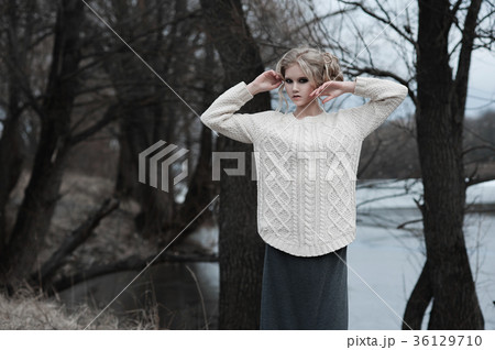 beautiful young  blonde woman with blue eyes 36129710