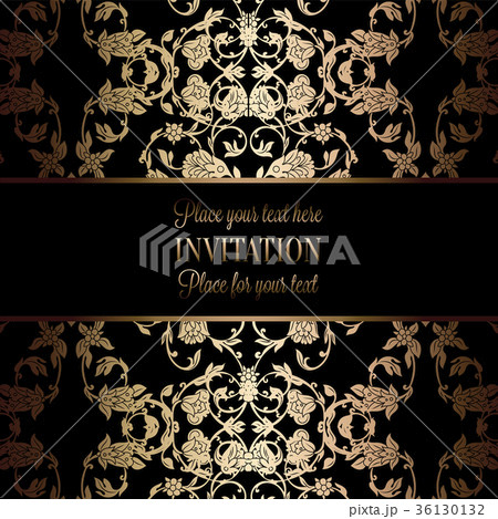 Vintage baroque Wedding Invitation template Vintage baroque Wedding Invitation template 36130132