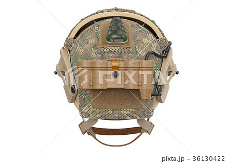 Helmet military protection, back view 36130422