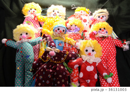手作りのピエロのぬいぐるみ 手作りのピエロのぬいぐるみ 36131003