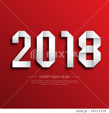 Happy New Year 18 Greetings Card のイラスト素材