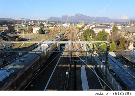 磯部駅から見る妙義山 磯部駅から見る妙義山 36135898