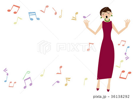オペラ 声楽 女性歌手 歌 芸能 ミュージカル のイラスト素材 36138292 Pixta