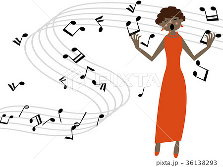 オペラ 声楽 女性歌手 歌 芸能 ミュージカル のイラスト素材 36138293 Pixta