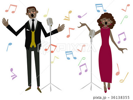歌手。音楽のクリップアート。ミュージカル。オペラ。ゴスペル。 36138355