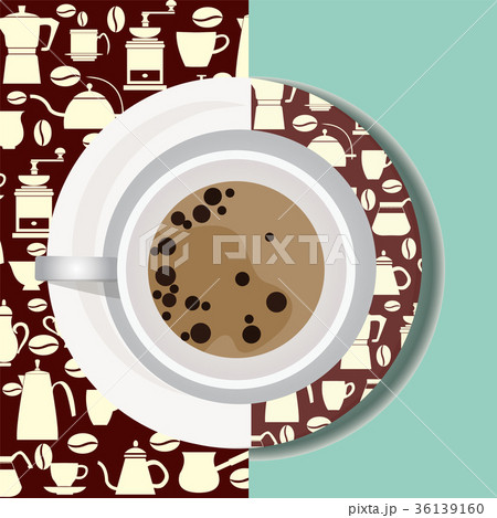 Cup with hot drink flat icon. Cup with hot drink flat icon. 36139160