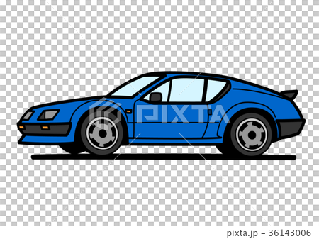 法國歷史的跑車藍色汽車例證 36143006