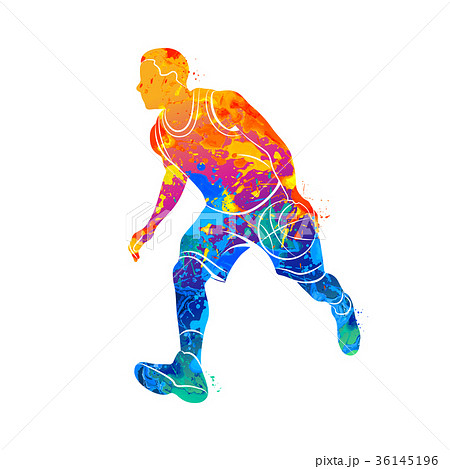 basketball player, ball 36145196