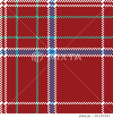 Red pixel seamless pattern check texture plaid 36145307