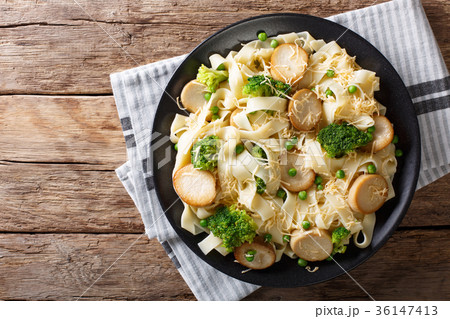 Homemade pasta with King Brown Mushroom 36147413