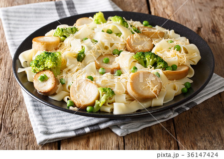Homemade pasta with King Brown Mushroom 36147424