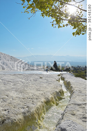 Travertine pools and terraces in Pamukkale. 36148180