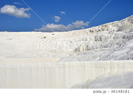 Travertine pools and terraces in Pamukkale. Travertine pools and terraces in Pamukkale. 36148181