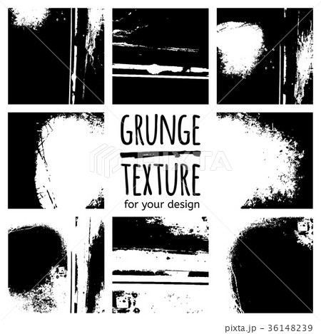 Grunge black textures on white background 36148239