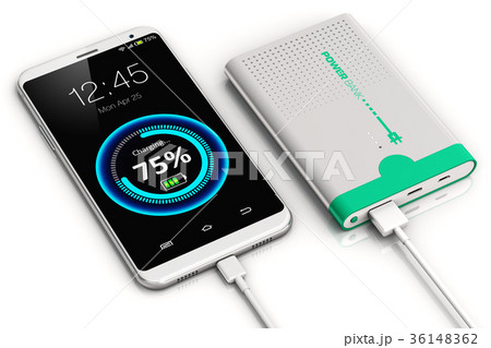Smartphone charging with power bank 36148362
