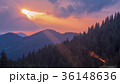Sun of the Carpatian mountains before sunset 36148636