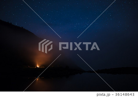 Landscape on the shore of the lake in the Landscape on the shore of the lake in the 36148643