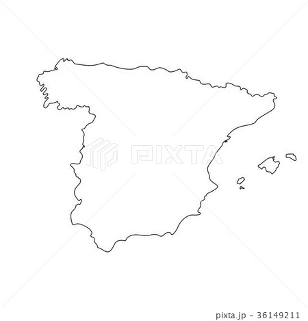 Spain Map Outline Graphic Freehand Drawing 36149211 PIXTA   36149211 