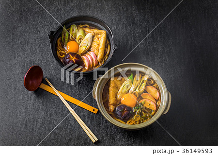 味噌煮込みうどん　Miso stew noodles Japanese food 36149593