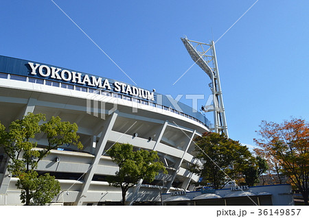 横浜スタジアム、青空に映えます 36149857