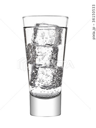 Glass of sparkling water soda drink lemonade Glass of sparkling water soda drink lemonade 36150533