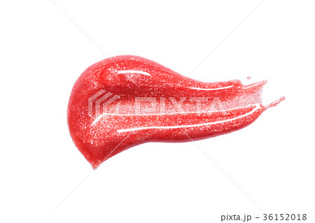 Lip gloss sample isolated on white. Smudged pink lipgloss. Lip gloss sample isolated on white. Smudged pink lipgloss. 36152018