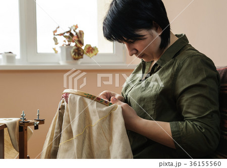 Embroidery on embroidery frame (cross-stitch) Embroidery on embroidery frame (cross-stitch) 36155560