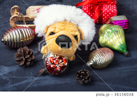 symbolic little Christmas dog 36156038