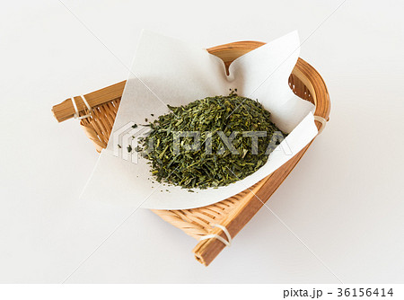 深蒸し茶　日本茶　茶葉　緑茶　箕ザル 36156414