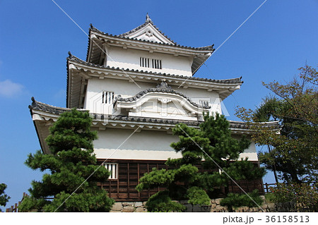 青空の大洲城　伊予大洲　愛媛県　四国 36158513