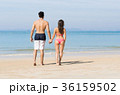 Couple On Beach Summer Vacation, Young People In 36159502