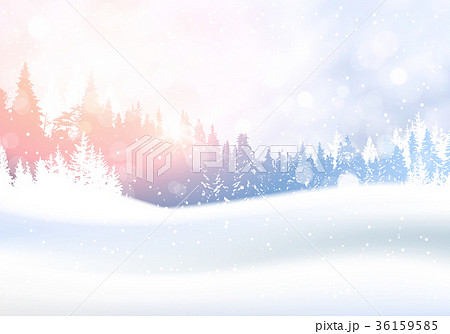 Day In Winter Forest Woodland Landscape White 36159585