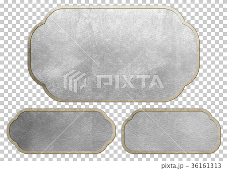 Frame _ decoration f _ blue sea wave (background material) gold and silver Frame _ decoration f _ blue sea wave (background material) gold and silver 36161313
