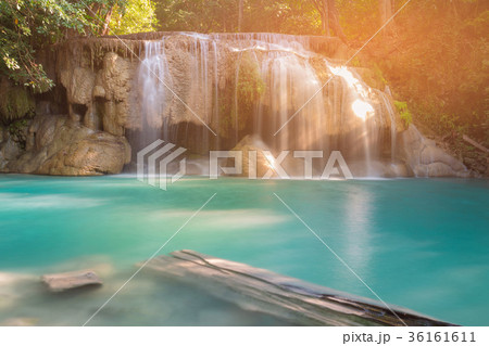 Tropical blue stream waterfall 36161611
