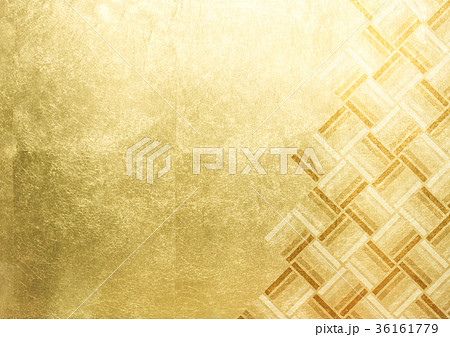 算木　箔（背景素材）金 36161779