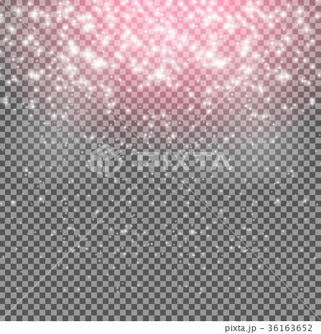 Falling Shining Snowflakes and Snow on Transparent Falling Shining Snowflakes and Snow on Transparent 36163652