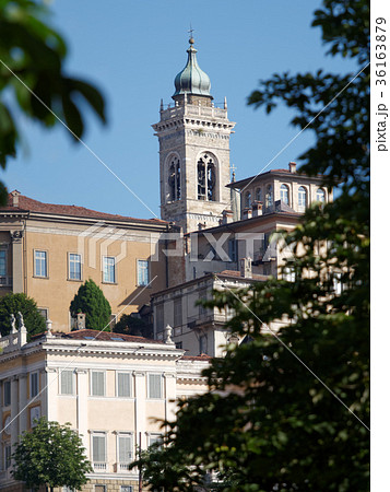 Bell tower of Santa Maria Maggiore cathedral in Bergamo, Italy 36163879