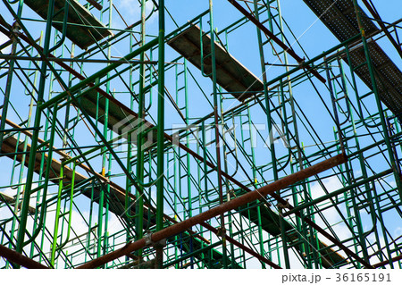 scaffolding Elements with blue sky scaffolding Elements with blue sky 36165191