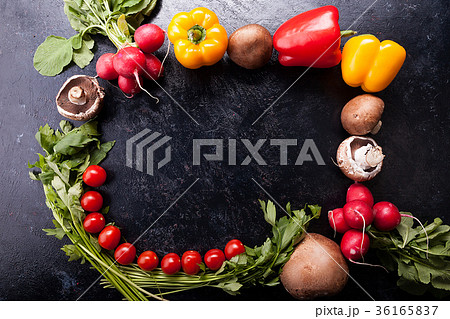Conceptual image of healthy and organic food 36165837
