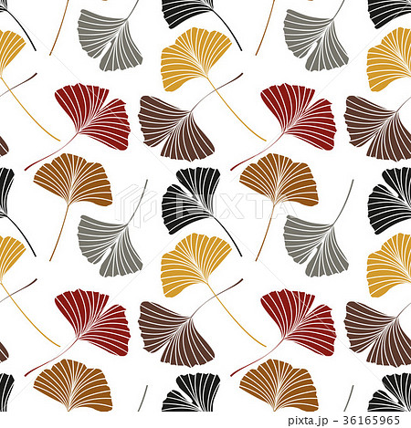 Seamless pattern with Ginkgo biloba leaves 36165965