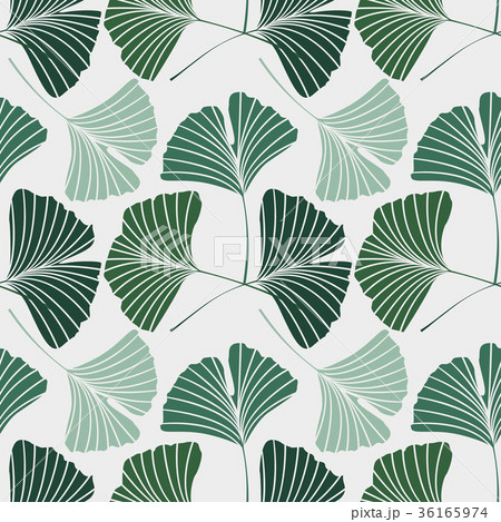 Seamless pattern with Ginkgo biloba leaves 36165974