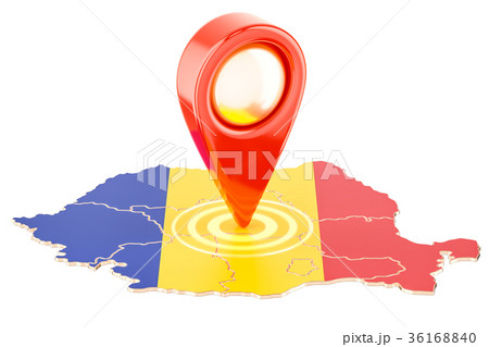 Map pointer on the map of Romania Map pointer on the map of Romania 36168840
