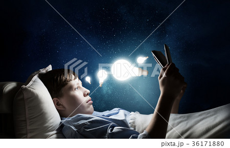 Surfing internet before sleep 36171880
