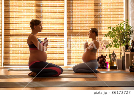 Peaceful impregnate ladies in yoga class Peaceful impregnate ladies in yoga class 36172727