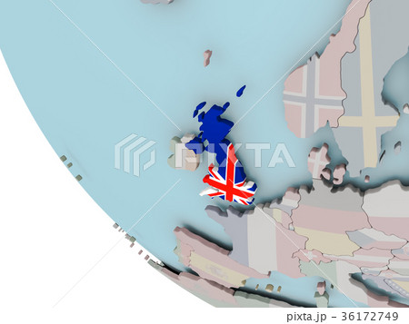 United Kingdom with flag illustration United Kingdom with flag illustration 36172749