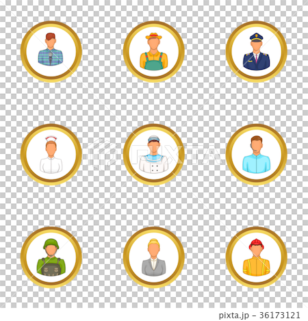 People icons set, cartoon style 36173121